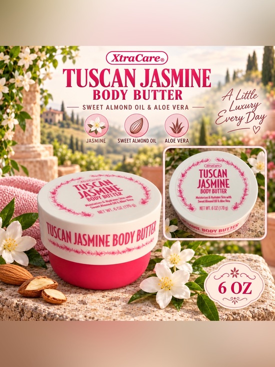 Other - XtraCare Tuscan Jasmine Body Butter – Sweet Almond Oil & Aloe Vera – 6 oz